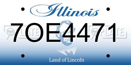 7OE4471 Illinois License Plate