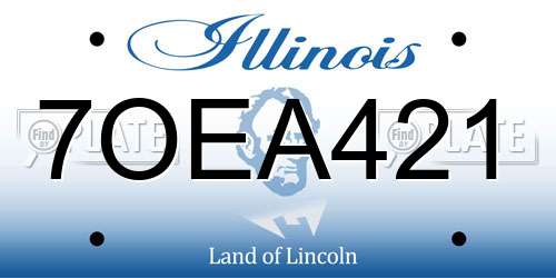 7OEA421 Illinois License Plate