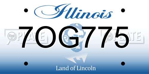 7OG775 Illinois License Plate