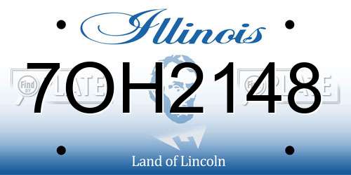 7OH2148 Illinois License Plate
