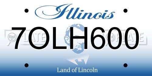 7OLH600 Illinois License Plate