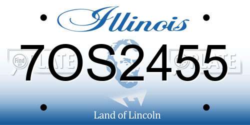 7OS2455 Illinois License Plate