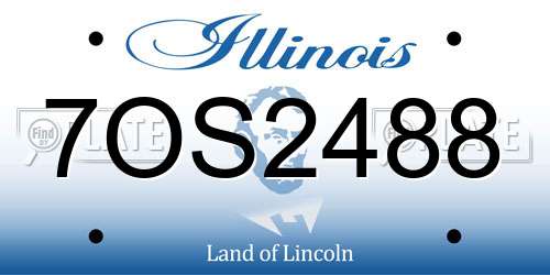 7OS2488 Illinois License Plate