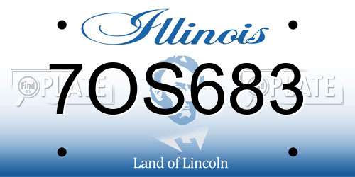 7OS683 Illinois License Plate