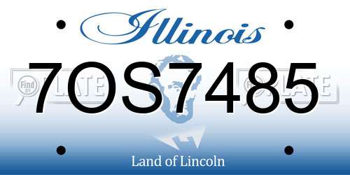 7OS7485 Illinois License Plate