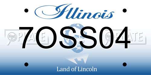 7OSS04 Illinois License Plate