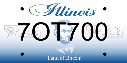 7OT700 Illinois License Plate