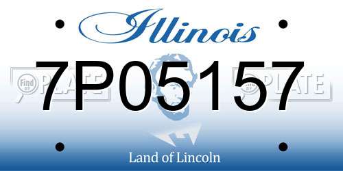 7P05157 Illinois License Plate