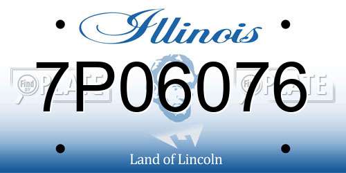 7P06076 Illinois License Plate