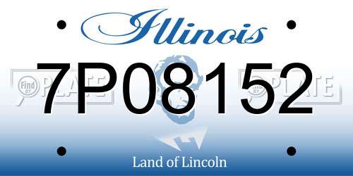 7P08152 Illinois License Plate