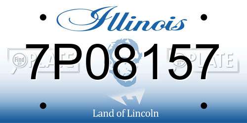 7P08157 Illinois License Plate
