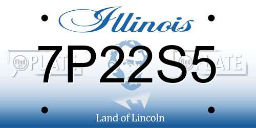 7P22S5 Illinois License Plate