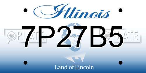 7P27B5 Illinois License Plate
