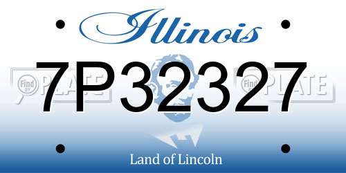 7P32327 Illinois License Plate