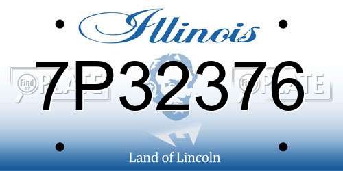 7P32376 Illinois License Plate