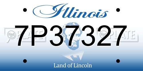 7P37327 Illinois License Plate