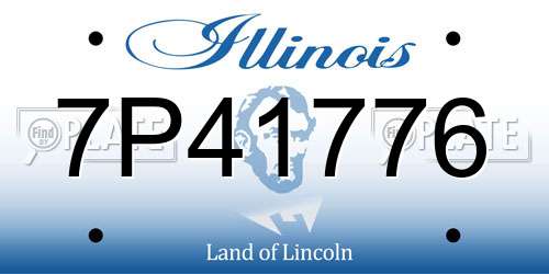 7P41776 Illinois License Plate
