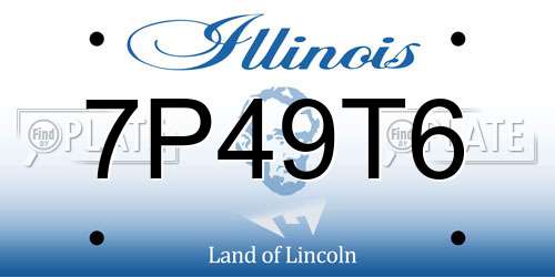 7P49T6 Illinois License Plate