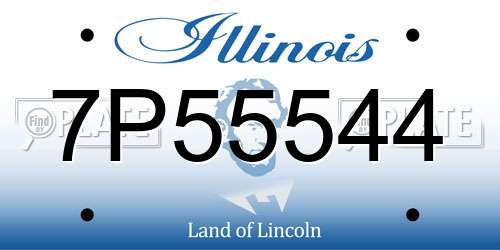 7P55544 Illinois License Plate