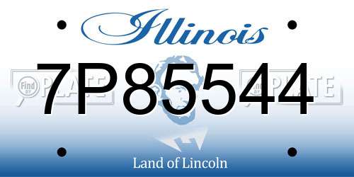 7P85544 Illinois License Plate