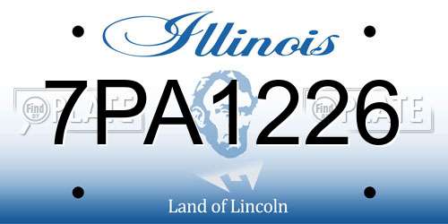7PA1226 Illinois License Plate