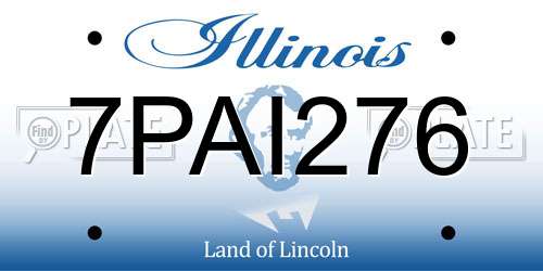 7PAI276 Illinois License Plate