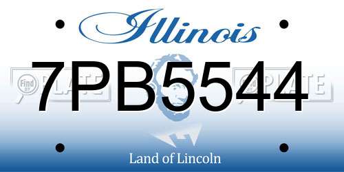 7PB5544 Illinois License Plate