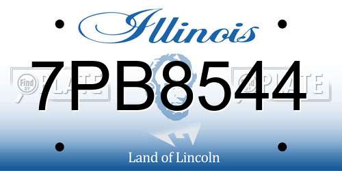 7PB8544 Illinois License Plate