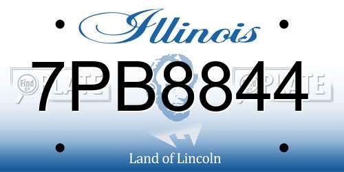 7PB8844 Illinois License Plate