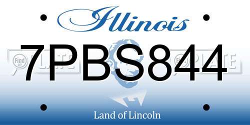 7PBS844 Illinois License Plate