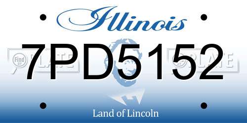 7PD5152 Illinois License Plate