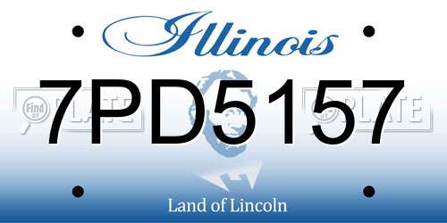 7PD5157 Illinois License Plate