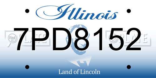 7PD8152 Illinois License Plate