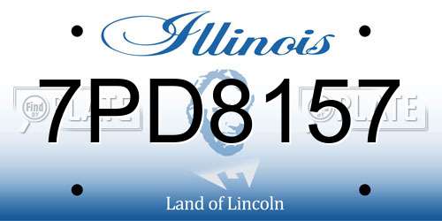 7PD8157 Illinois License Plate
