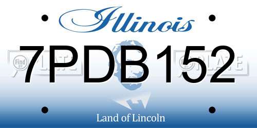 7PDB152 Illinois License Plate