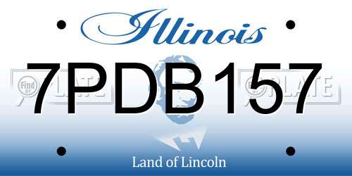 7PDB157 Illinois License Plate