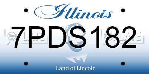 7PDS182 Illinois License Plate