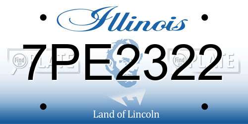 7PE2322 Illinois License Plate