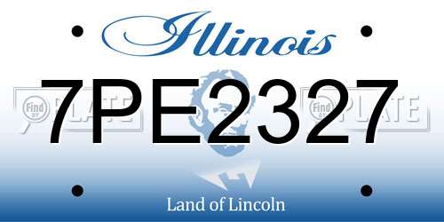 7PE2327 Illinois License Plate