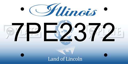 7PE2372 Illinois License Plate