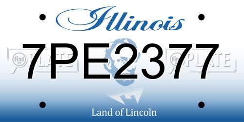 7PE2377 Illinois License Plate