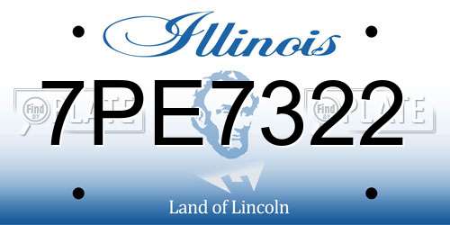 7PE7322 Illinois License Plate