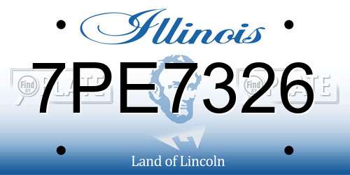 7PE7326 Illinois License Plate