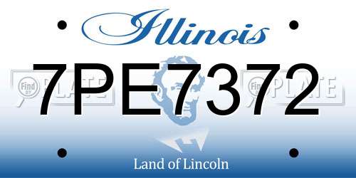 7PE7372 Illinois License Plate