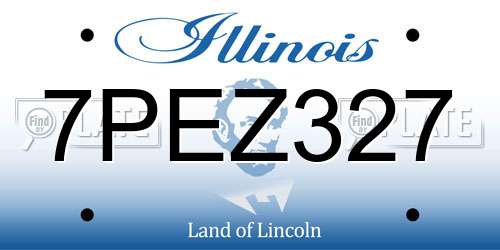 7PEZ327 Illinois License Plate