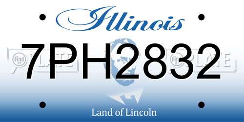 7PH2832 Illinois License Plate