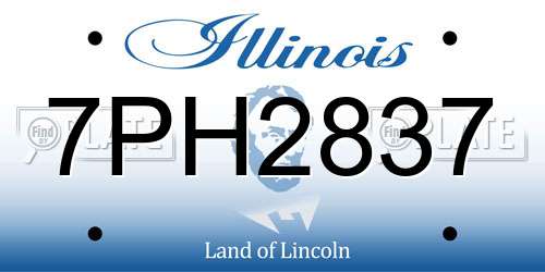 7PH2837 Illinois License Plate