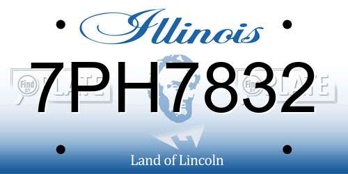 7PH7832 Illinois License Plate