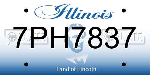 7PH7837 Illinois License Plate