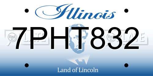 7PHT832 Illinois License Plate